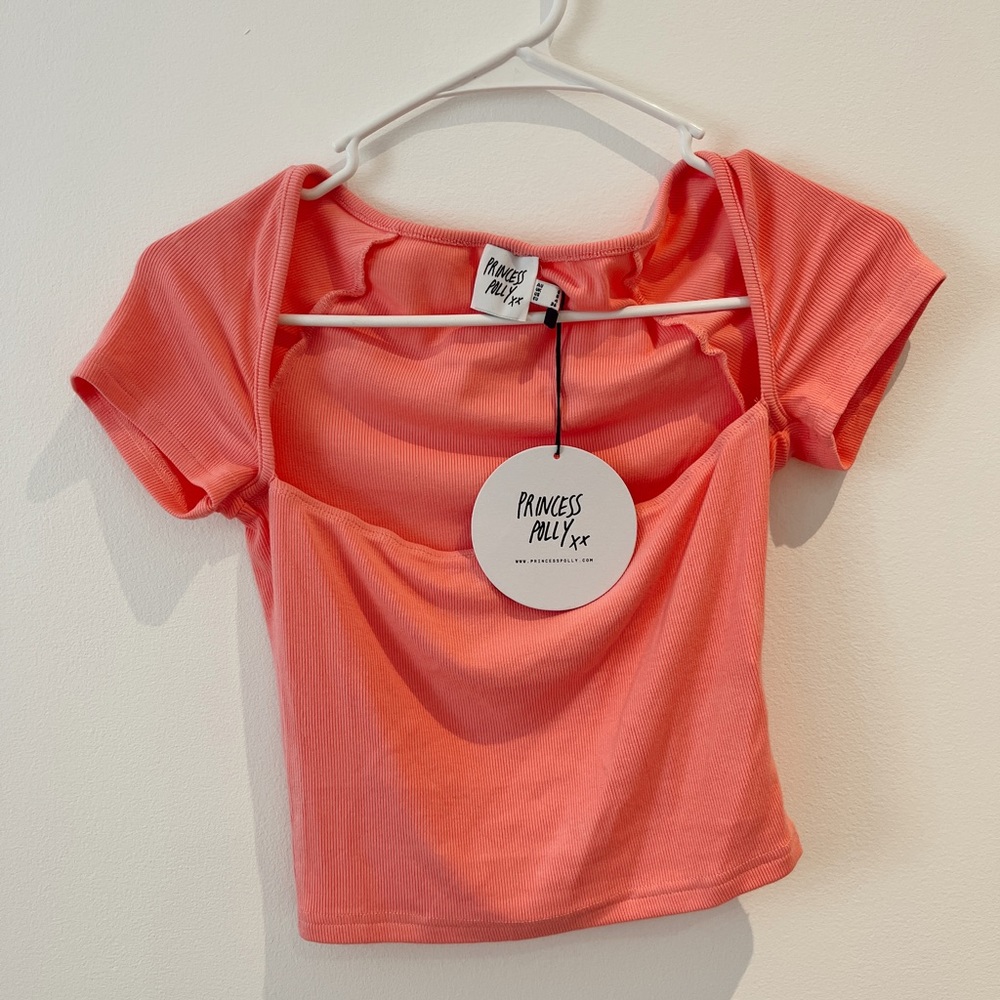 size US 4 pink square neck princess polly tshirt